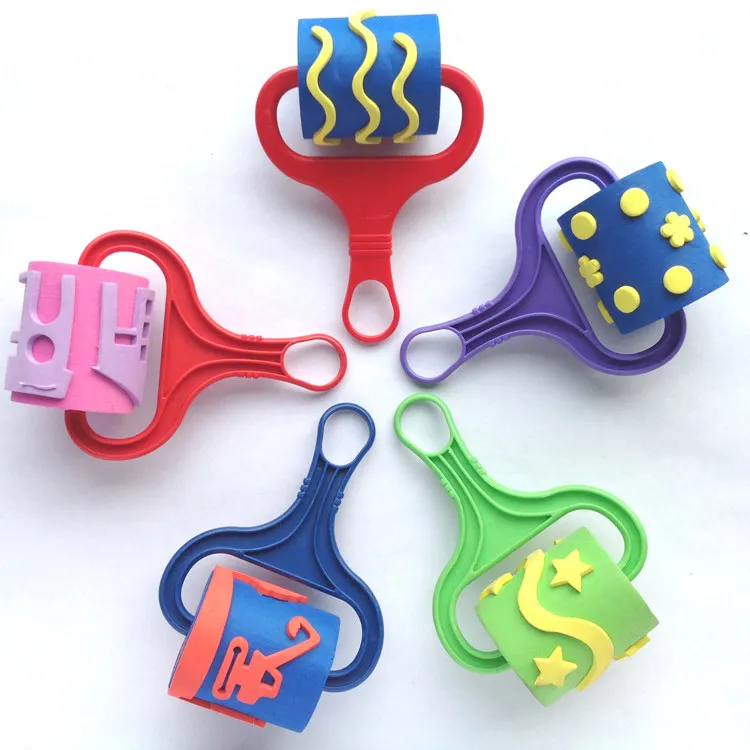 1 шт. дом/звезда/цветы/рябь шаблон украшения роликовая щетка цветная ручка