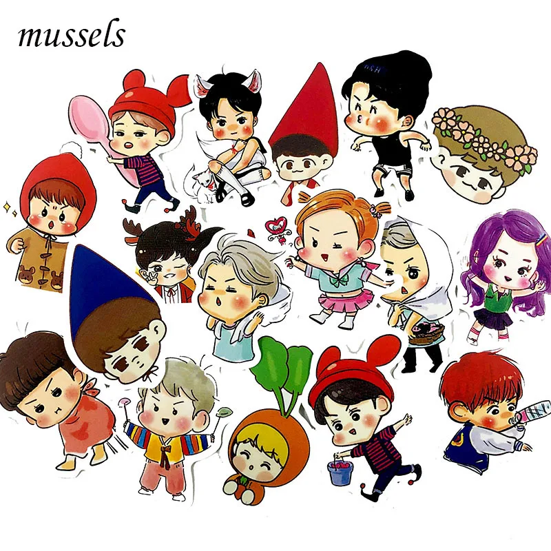 Наклейки граффити 60 шт./компл. Q для багажа ноутбука скейтборда телефона