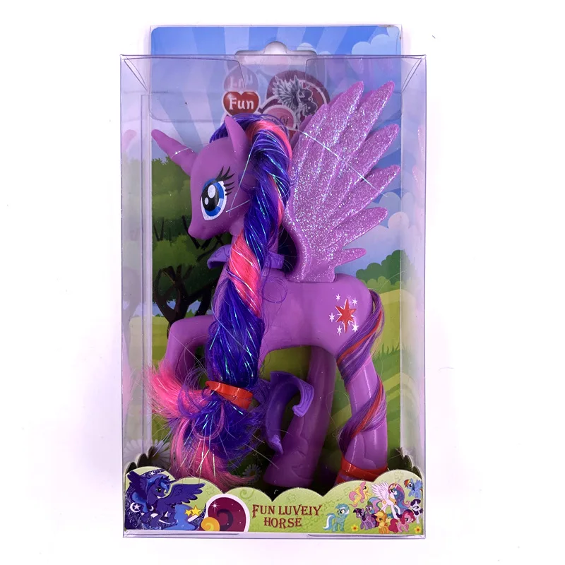 My little pony, 14 см, ПВХ, радуга, милый, ПВХ, единорог, маленький пони, лошадь, фигурки, куклы для девочек, подарок на день рождения, Рождество