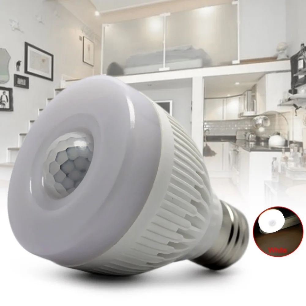 Светодиодная лампа E27 с инфракрасным датчиком движения 5 Вт 85 265 в|e27 5w|led lampsensor led lamp
