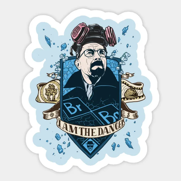 Виниловая наклейка Breaking Bad I am the Danger 1 шт. для окон ноутбука автомобиля Moto Vinilos Paredes
