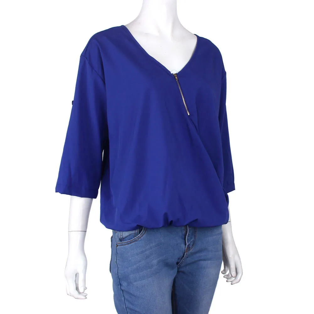SIF Womens Loose Summer Sexy V Neck Shirts Tops Blouse Tee APR 26 |