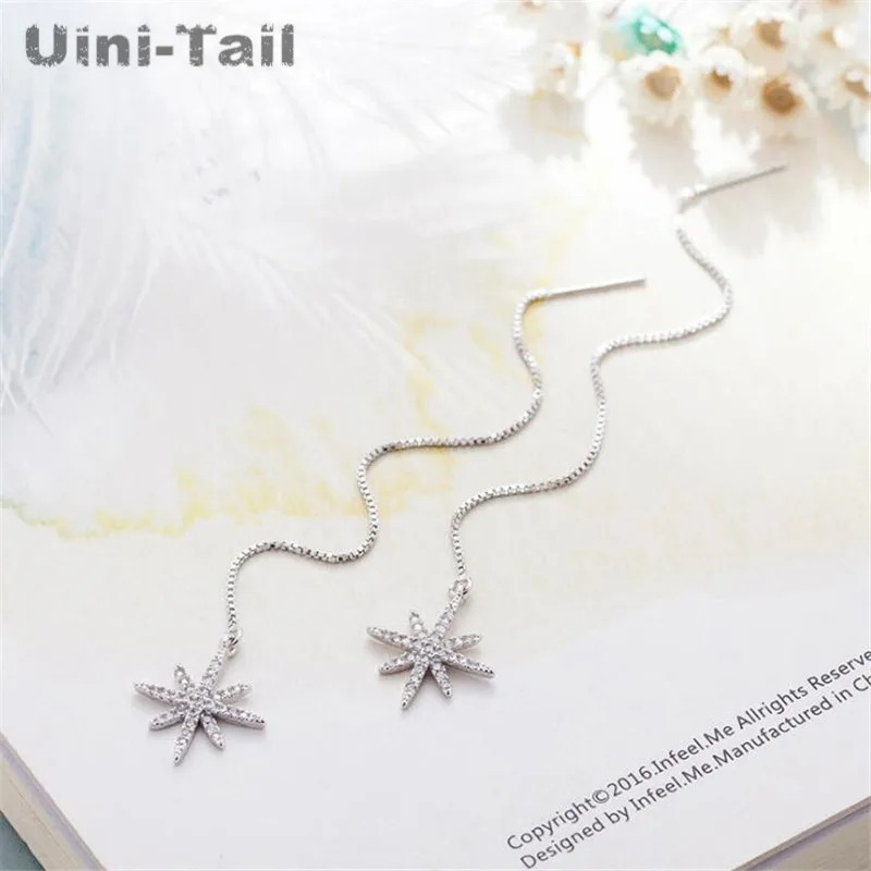 Лидер продаж новые серьги кисточки Uini Tail из стерлингового серебра 925 пробы с