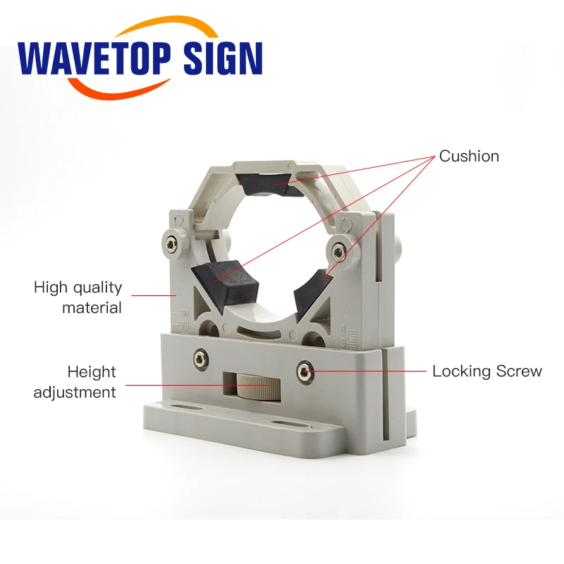 WaveTopSign CO2 держатель для лазерной трубки с поддержкой крепления гибкий пластик 50-80 мм для 50-180 Вт станок для лазерной гравировки и резки