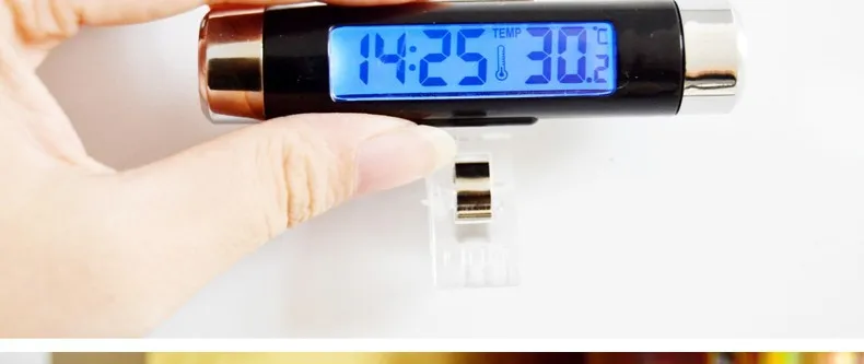 Автомобильный термометр для кондиционера Синий ЖК автомобиля электронные часы