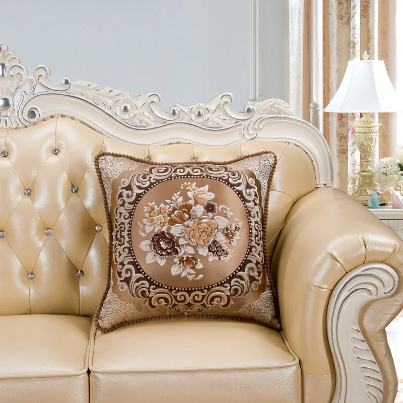 CURCYA квадратный/круглый кофейный цвет диван Винтажный чехол Цветочный американо