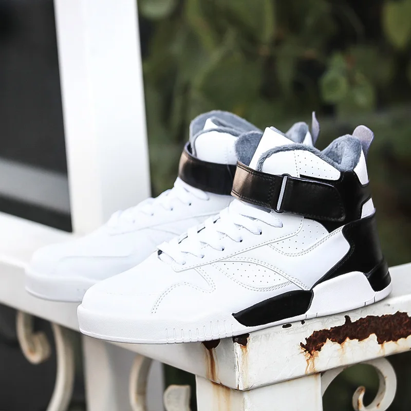 Модные зимние мужские ботинки Теплые Мужские мягкие черные и белые ботинки|boots