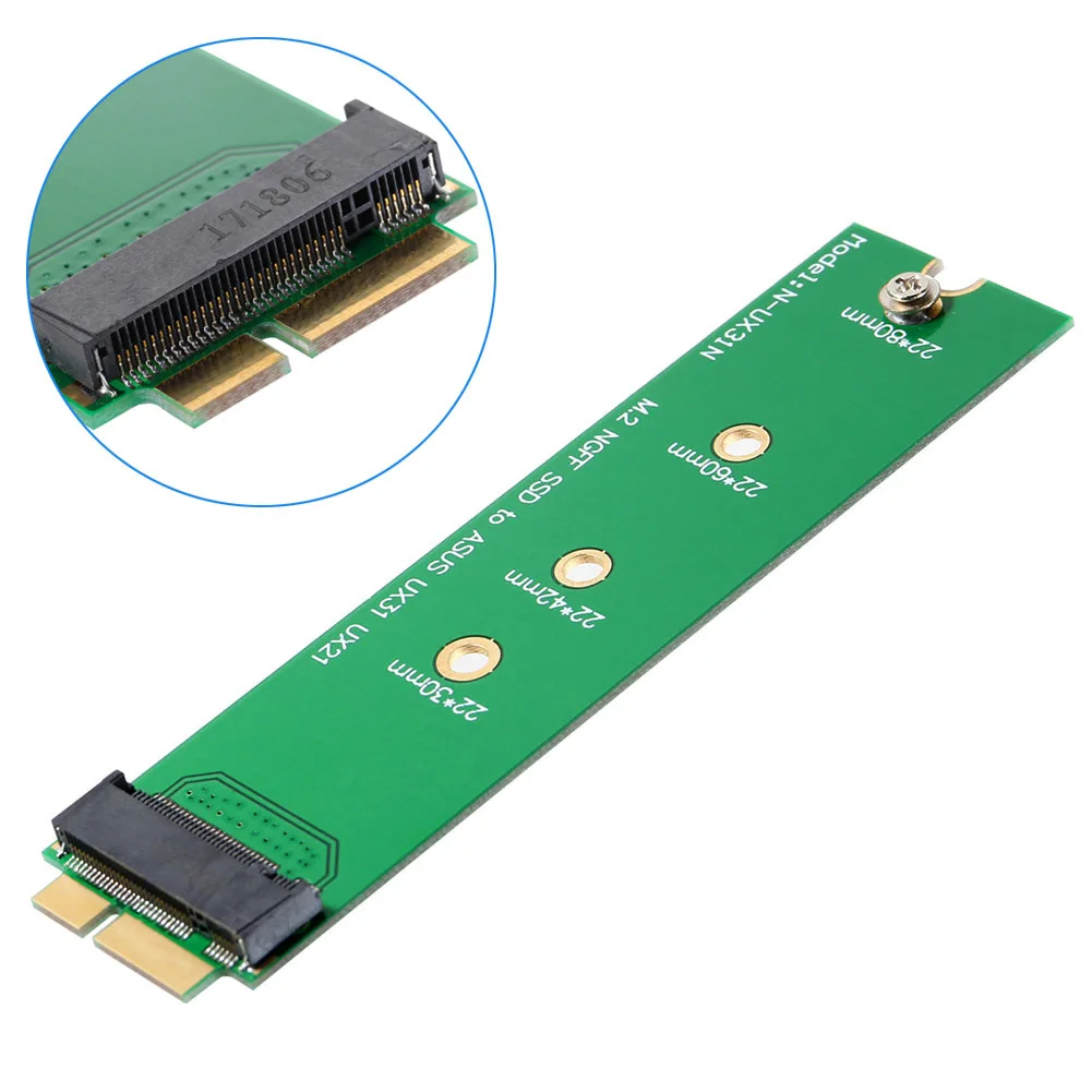 Адаптер M.2 SSD на 18 контактный карточка для ноутбука Asus UX31 UX21 Zenbook ND998|Компьютерные