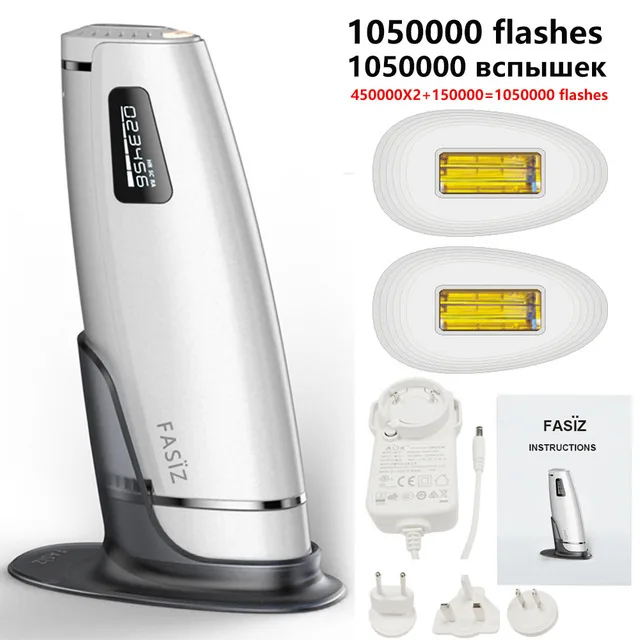 1050000Flashes White 65 K-105 K times 3в1 PL лазерный эпилятор для удаления волос с ЖК-дисплеем лазерный постоянный триммер для бикини Электрический лазерный эпилятор - Цвет: 1050000Flashes White