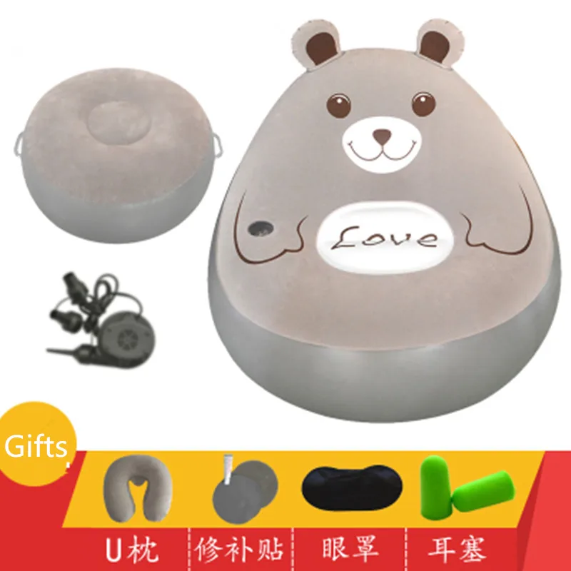 

Folding Beanbag Sofas With Footstool Totoro Bed Cartoon Mattresses Inflatable Sofa Living Room Furniture Muebles Free Shipping