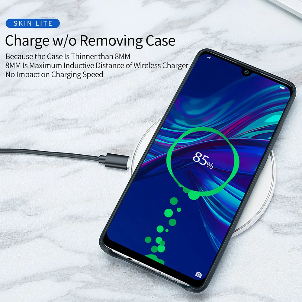 Чехол для huawei P Smart 2019 из мягкой искусственной кожи Funda противоударный защитный