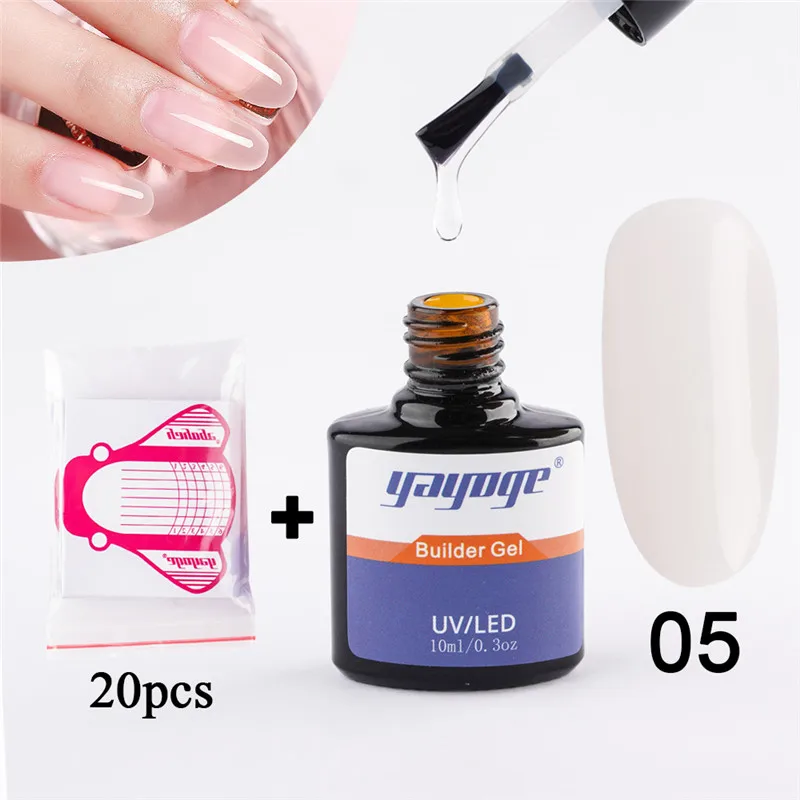 05 Yayoge 10 мл акриловый поли строитель гель лак набор быстрое наращивание здания УФ-гель для ногтей лак камуфляж дизайн ногтей - Цвет: 05