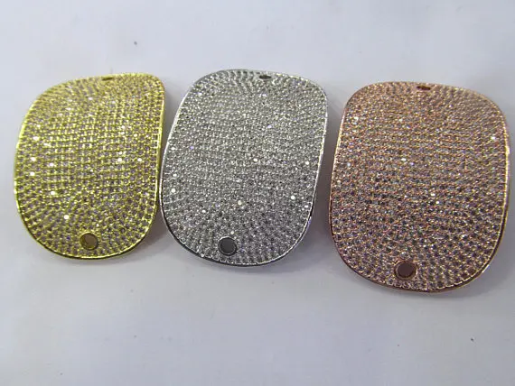 Micro pave с украшением в виде кристаллов микро паве ЧР rectanlge изогнутые браслет connetor