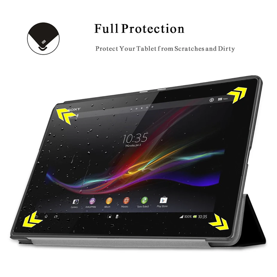 Магнитный чехол для Xperia Z4 Tablet Ультратонкий из искусственной кожи с подставкой Sony