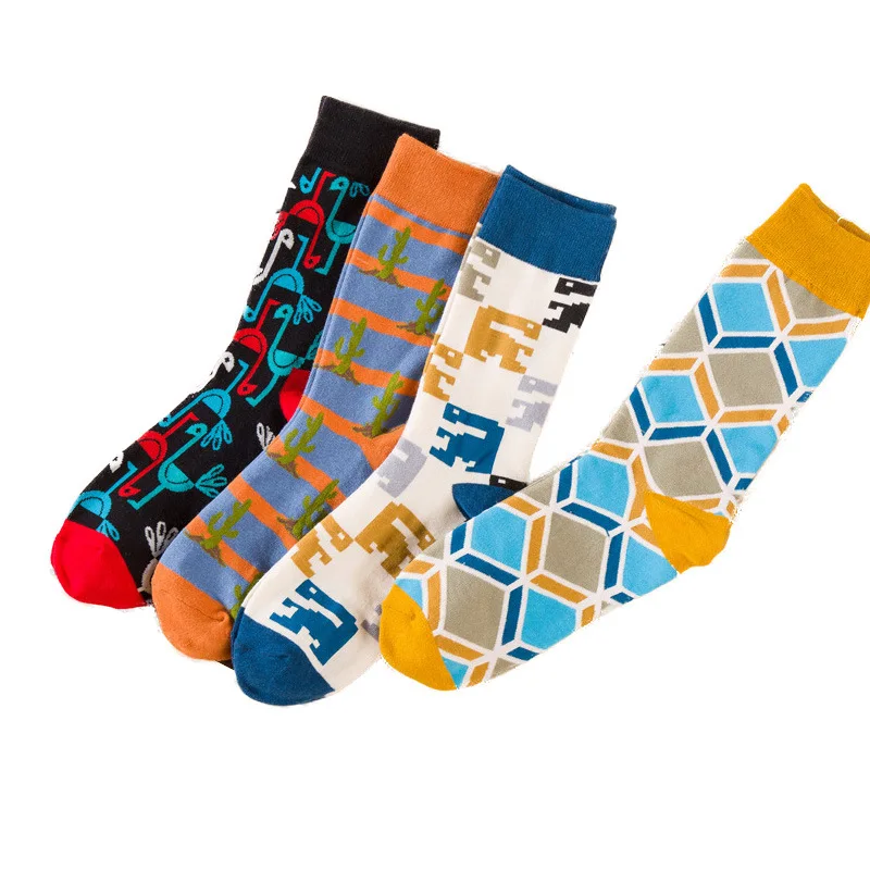 Носки Happpy мужские носки в горошек полосатые с цветным узором забавные унисекс