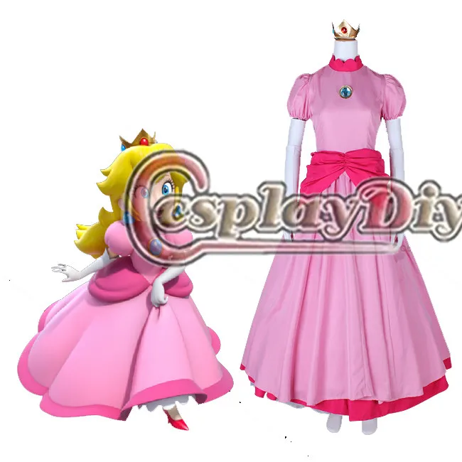CosplayDiy индивидуальный заказ Принцесса Персик косплей розовое бальное платье для девочек женское свадебное платье L320