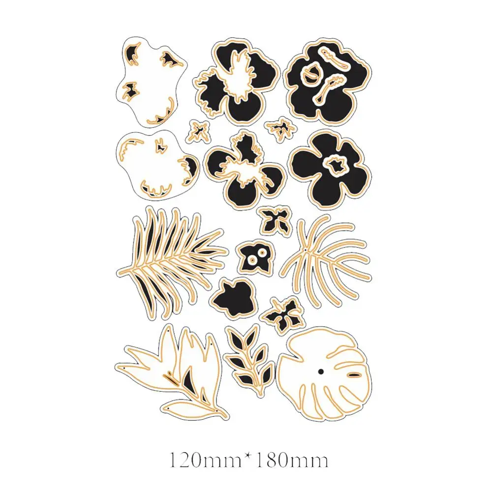 Форма листьев металлические трафареты для пресс формы DIY тиснение скрапбукинга