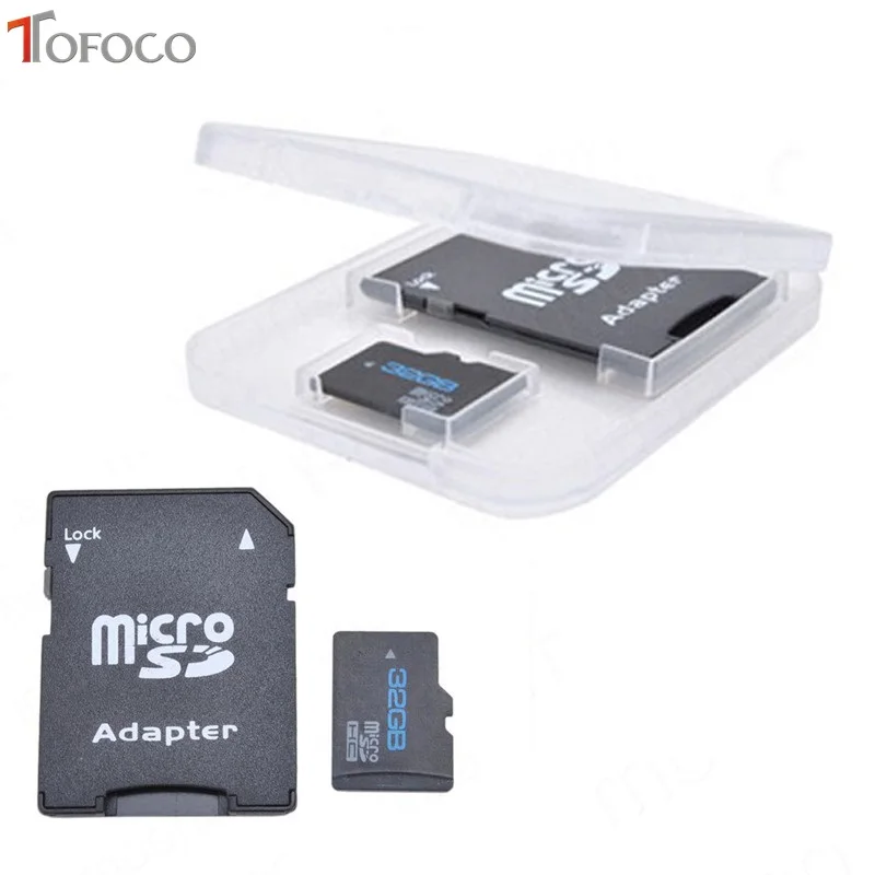Лидер продаж практичный прозрачный пластиковый чехол Tofoco 10 шт./лот для SD SDHC карт