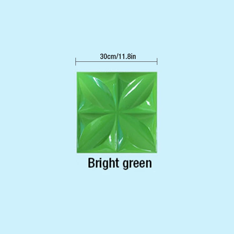 Bright green 3D пластиковые формы для 3D плитки панели s плесень штукатурка стены камень стены искусства Декор ABS пластиковые формы 3D стены панели наклейки потолочные панели - Цвет: Bright green