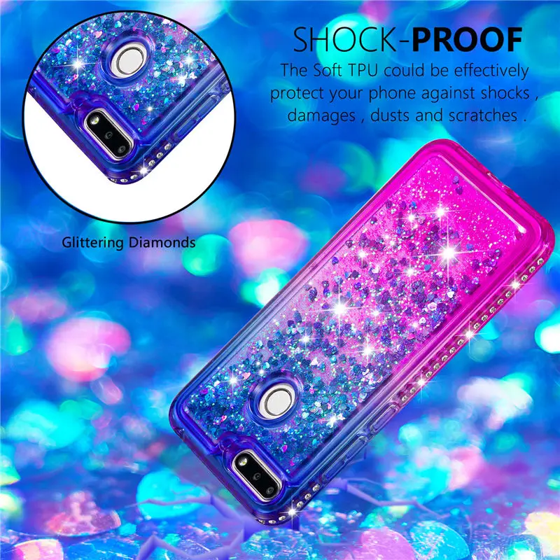 For Iphone X XS Max XR 7 8 Plus 6S 5 5S SE Phone Back Cases Shiny Soft TPU Covers Glitter Liquid Quicksand Gradient Color | Мобильные