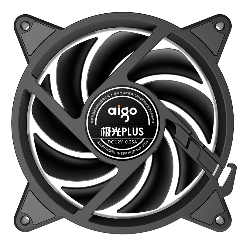 Aigo Аврора плюс 120 мм чехол светодиодный 4-контактный вентилятор охлаждения для компьютера 12V охлаждающий вентилятор двойные кольца спокойно Простая установка по хорошей цене
