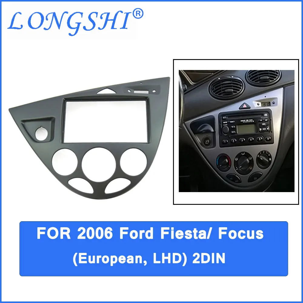 Автомобильная установка DVD рамка, DVD панель, Dash комплект, фасции Для 06 Ford Fiesta/Focus, 2DIN(европейский, LHD