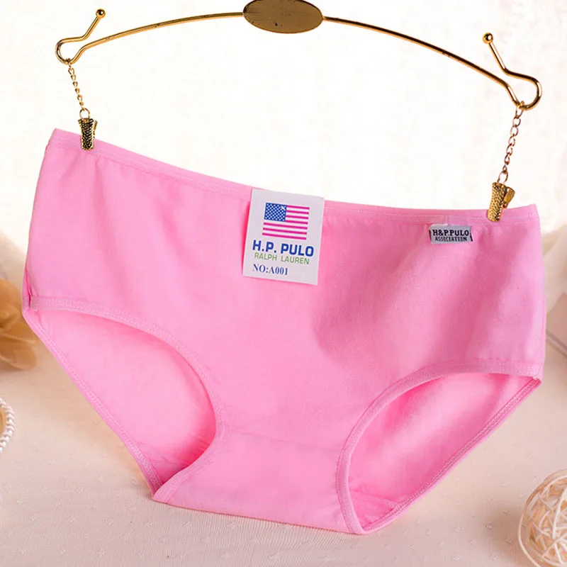 Pink Мягкое модное нижнее белье женские трусики трусы удобные женские трусы для девочек хлопковые яркие цвета - Цвет: Pink