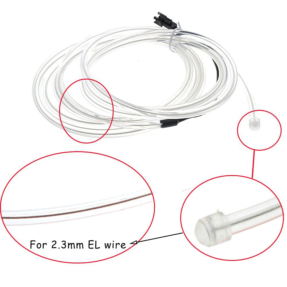 

Neon Light EL Wire Cap 2.3mm waterproof cap for Flexible EL Wire Rope Tube