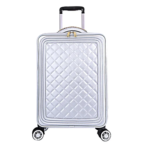 Silver only luggage Стильный чемодан 24 дюймов чемодан интернат набор коробка тележка чехол Универсальный колеса Женский 20 Корейская версия для женщин - Цвет: Silver only luggage