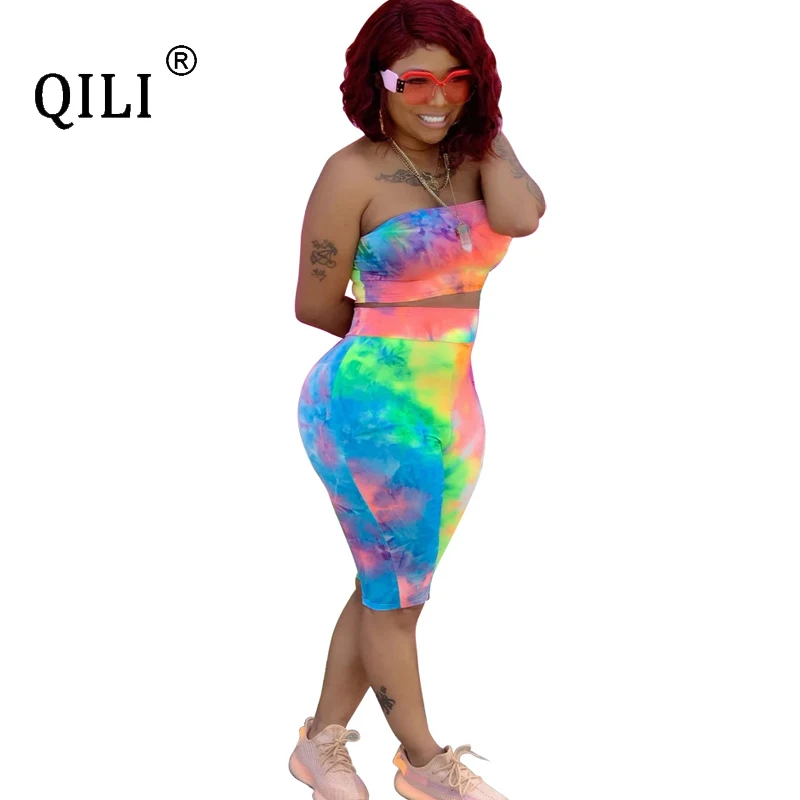 QILI/сексуальный комплект из двух предметов женская одежда без бретелек