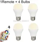 MiLigh E27 6W RGB + CCT светодиодный светильник FUT014 умный WiFi Светодиодный прожектор AC 85 V-265 V 2,4G беспроводной пульт дистанционного управленияWiFi управление приложением