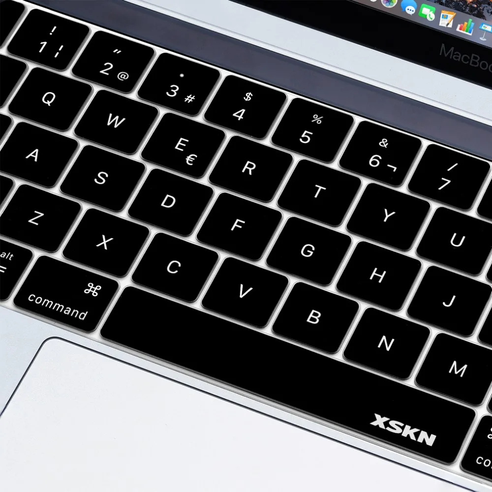 XSKN новейший испанский силиконовый чехол для клавиатуры TouchBar стикер для MacBook Pro 13(A1706 A1989) и для MacBook Pro 15(A1707 A1990