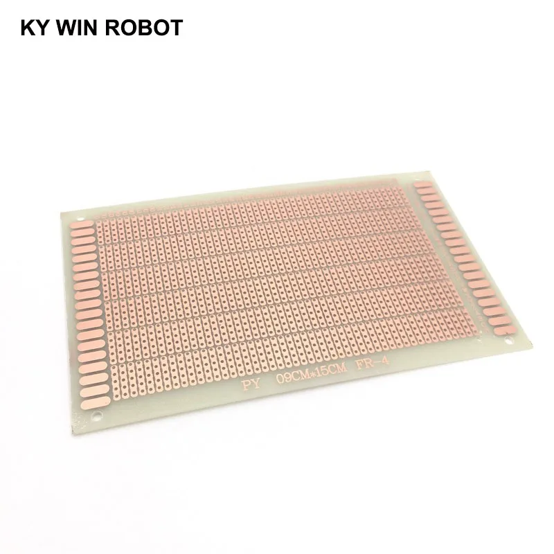1 шт. 9x15 см DIY Прототип бумага PCB универсальная плата экспериментальная бакелитовая медная пластина пять подключенных отверстий схема доска белый