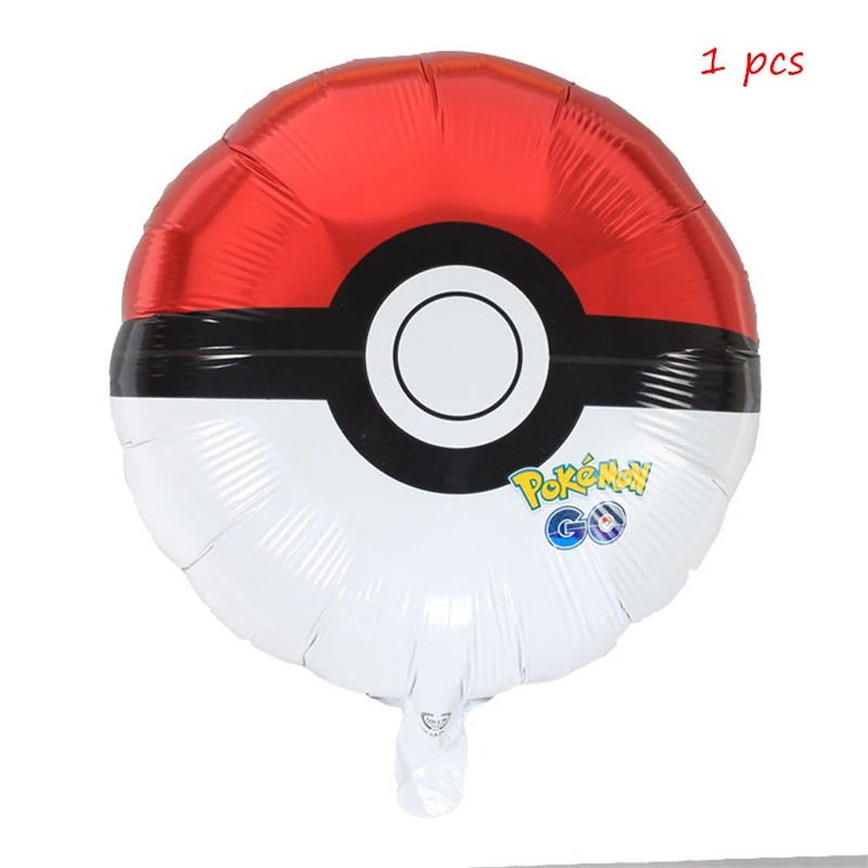 Pokemon Go мультфильм тематическая вечеринка на день рождения одноразовые украшения принадлежности чашки шар Рог Пикачу Детские вечерние принадлежности - Цвет: balloon-3-1pcs