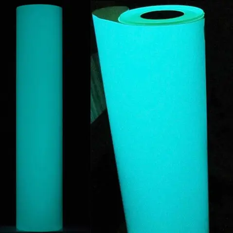 Светящаяся пленка SUNICE светится в темноте, теплопередающая виниловая пленка с синим оттенком, термопресс для футболок, одежды 20x20 дюймов