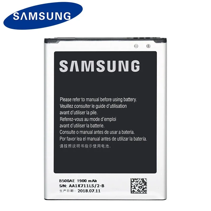 Оригинальный аккумулятор Samsung для Galaxy S4 Mini i9192 i9195 i9190 i9198 J110 I435 I257 B500AE 3 Pin 1900 мАч