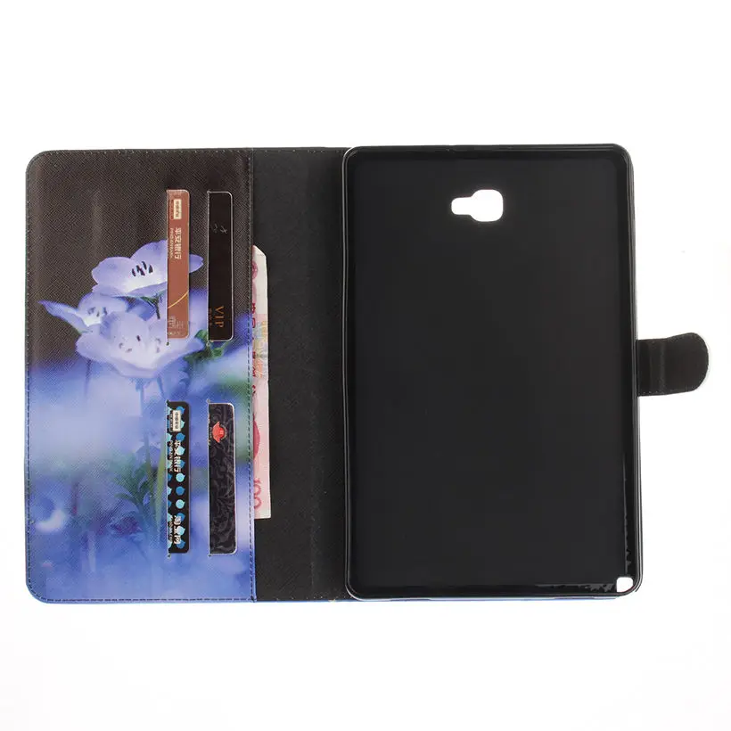 Цветной рисунок Tab A P580 чехол из искусственной кожи Funda чехол-подставка для Samsung Galaxy Tab A A6 10,1 P580 P585 планшеты в виде ракушки