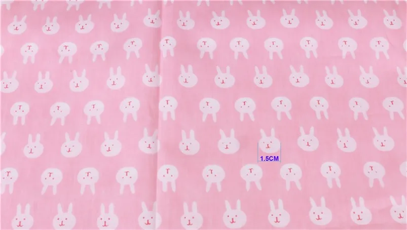 40*50cm Cartoon Fabric Pink Baby Lively Rabbit Handmade Quilts Pillow Case Dress For Needlework Bedroom Curtains Wholesale | Дом и сад