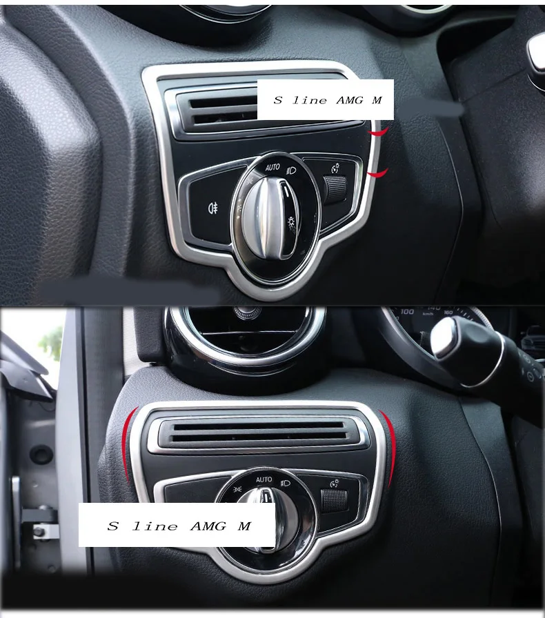 Автомобильный Стайлинг фара Кнопка Крышка Накладка для Mercedes Benz C Class W205 C180 C200 C260 GLC- авто аксессуары для интерьера
