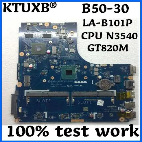 Материнская плата ZIWB0/B1/E0 LA B101P для ноутбука Lenovo B50 30 ЦП N3540 GT820M (без отпечатков