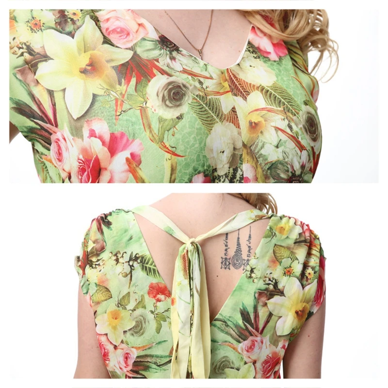 JOGTUME 7XL 2017 пляжное повседневное Новое модное зеленое женское платье-светильник