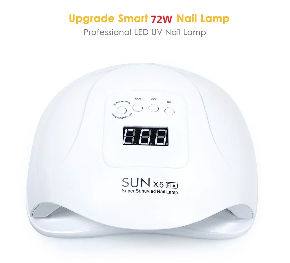 SUN5 Plus 80W/48W UV Lamp LED Nail Lamp Manicure Nail Dryer For All Gels Polish Sun Light Infrared Sensing 30/60/99s Timer
