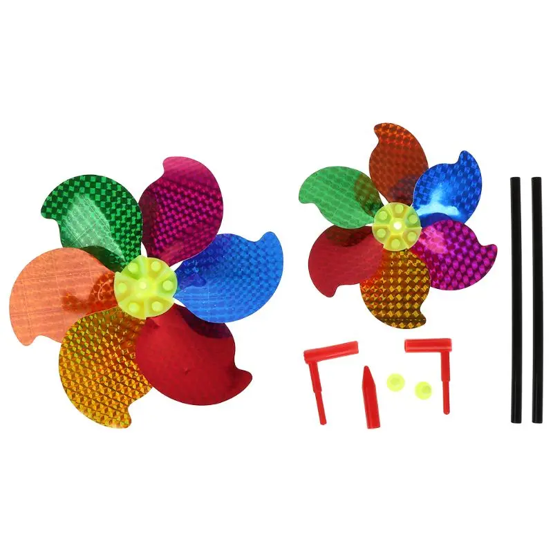 1 шт. ветряная мельница двойная блестящая детские игрушки садовые вечерние