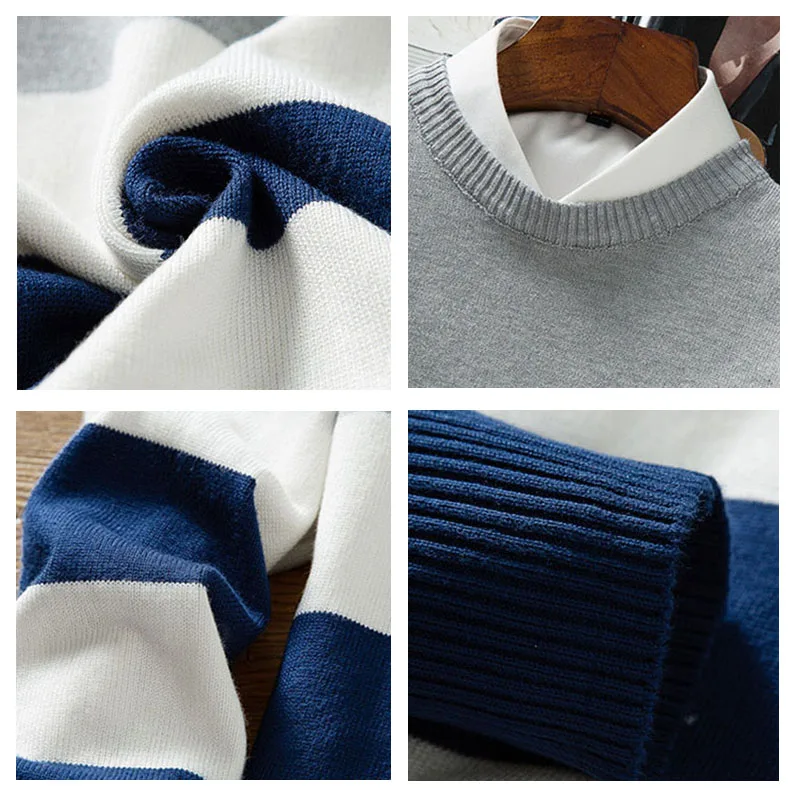 FJUN 2018 новый осенне-зимний модный мужской пуловер с длинными рукавами и круглым