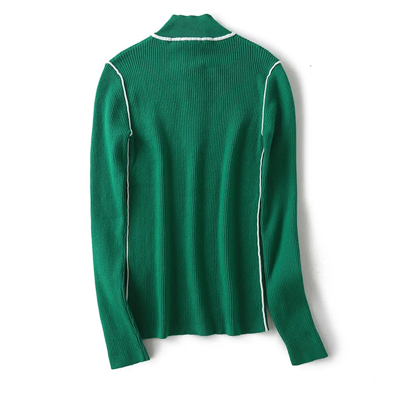 Hot Selling Simple Design Women Sweaters Solid Color Turtle Neck Long Sleeve Fitted Casual Elegant Chic Sweater Z846 | Женская одежда