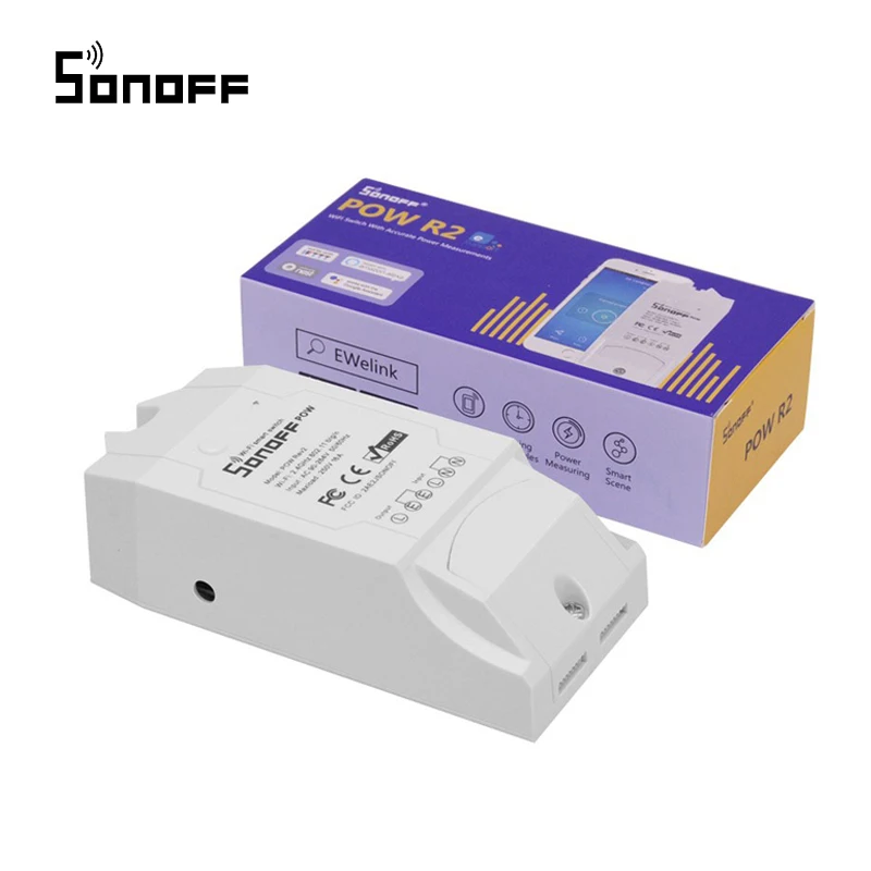 Смарт переключатель Sonoff Pow R2 Wifi с более высокой точностью измерения