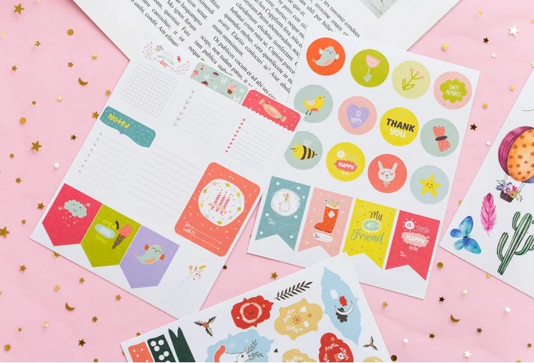 &quotДетские Kawaii&quot набор из 8 красивые Скрапбукинг наклейки карт ювелирных изделий