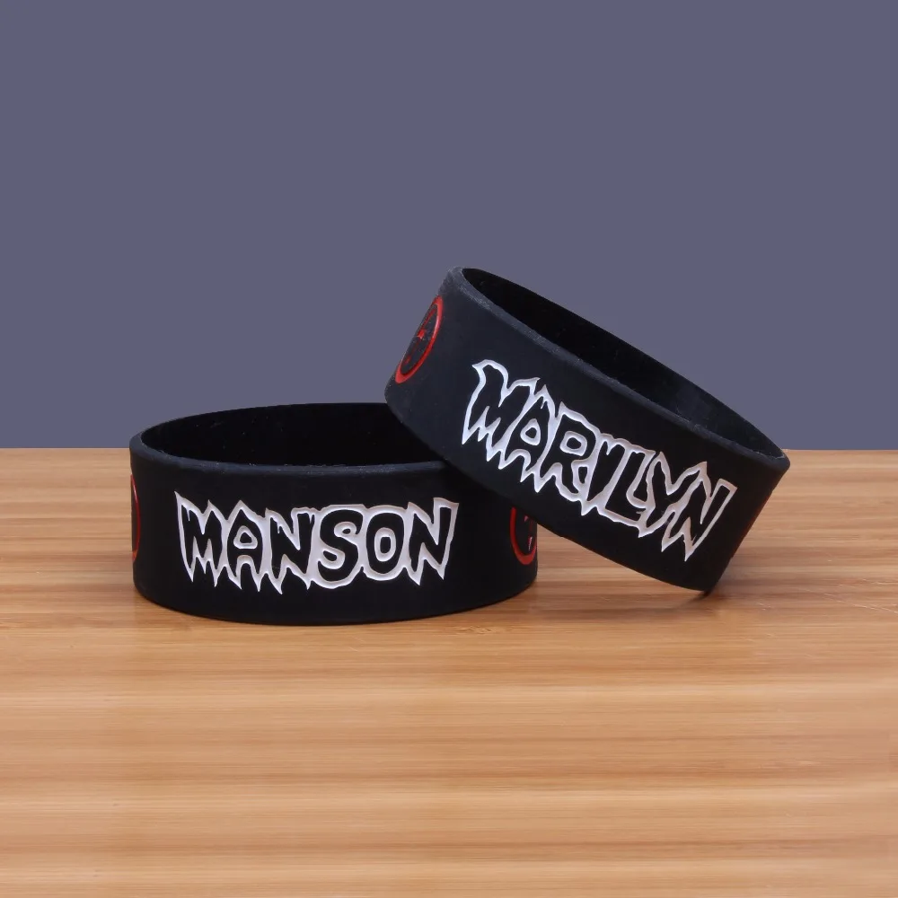 Силиконовые браслеты и обручи Marilyn Manson широкая версия браслета из тяжелого