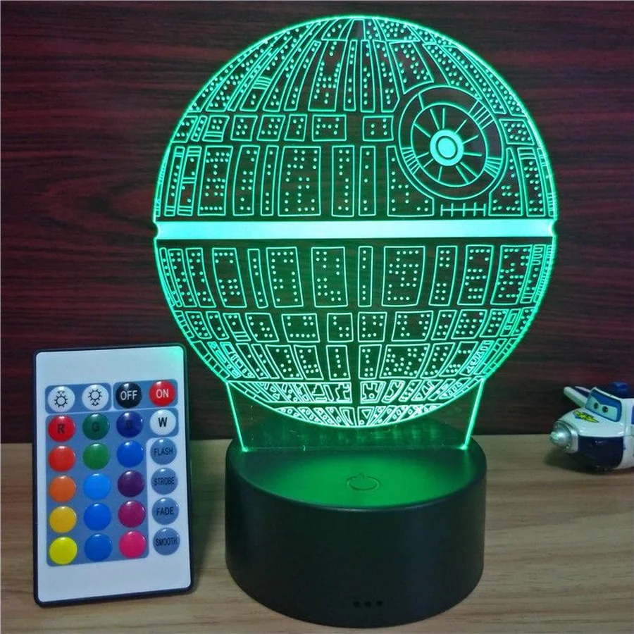 Multiple Star Wars Death LED 3D night lights Creative Ambient Light Desk lamp Home Lighting Bulbing Color change Luminaria | Освещение