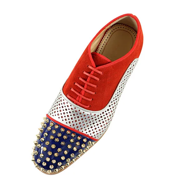 Лоферы SHOOEGLE мужские с шипами повседневная обувь на шнуровке лоферы Нескользящие